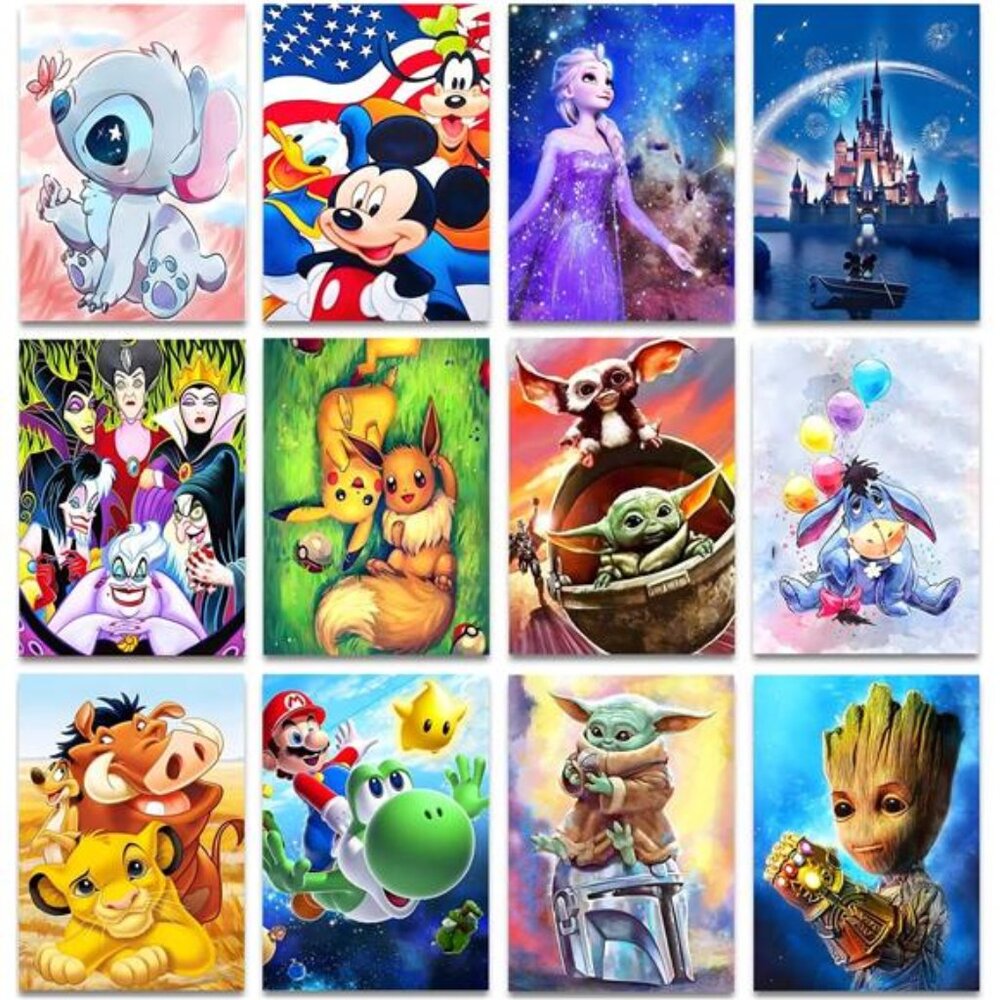 12 Pack Diamond Painting Kits for Adults 5D DIY Diamond Art Kit Paint with Round